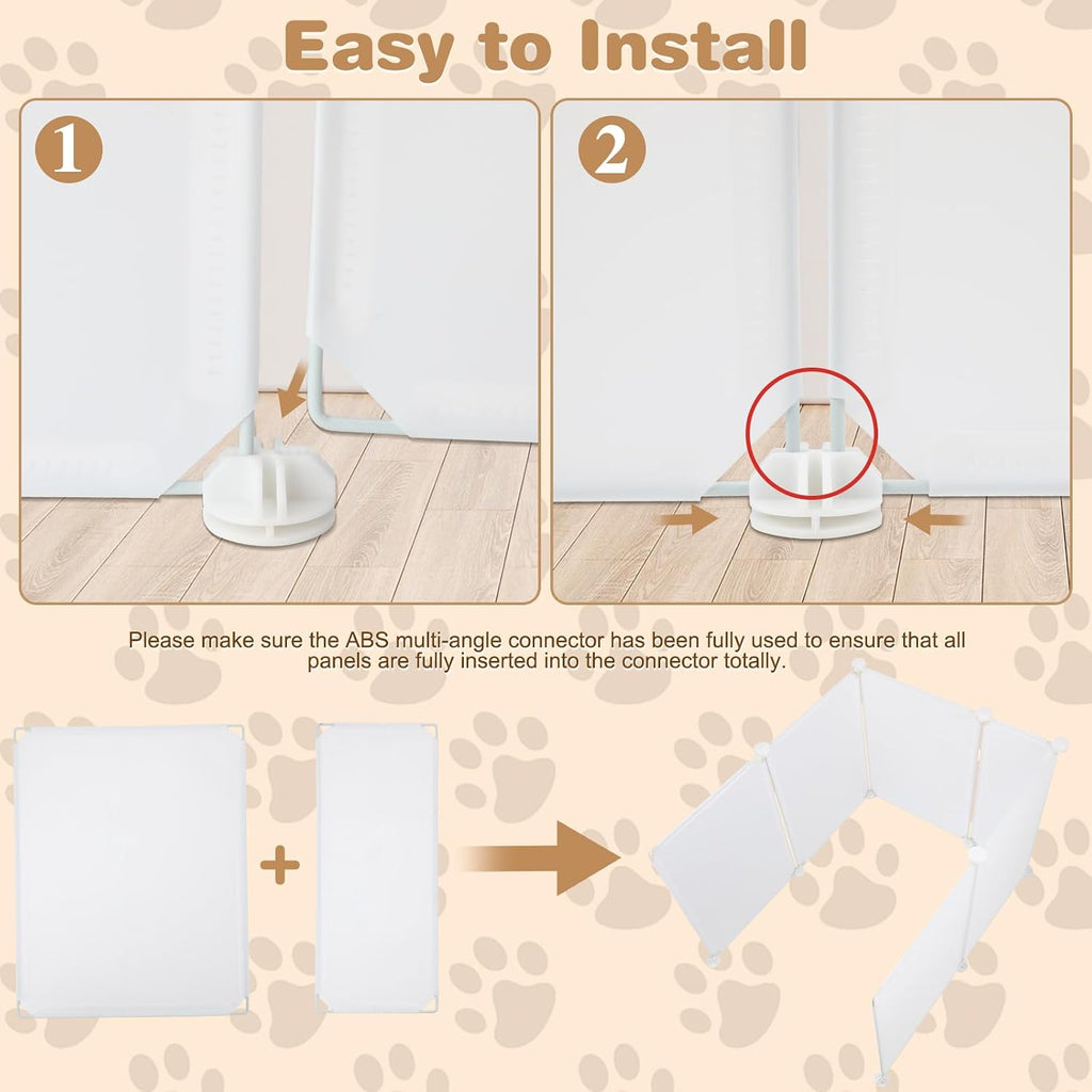 FHTONGE Large Cat Litter Box Enclosure Splash Guard to Protect Wall Floor