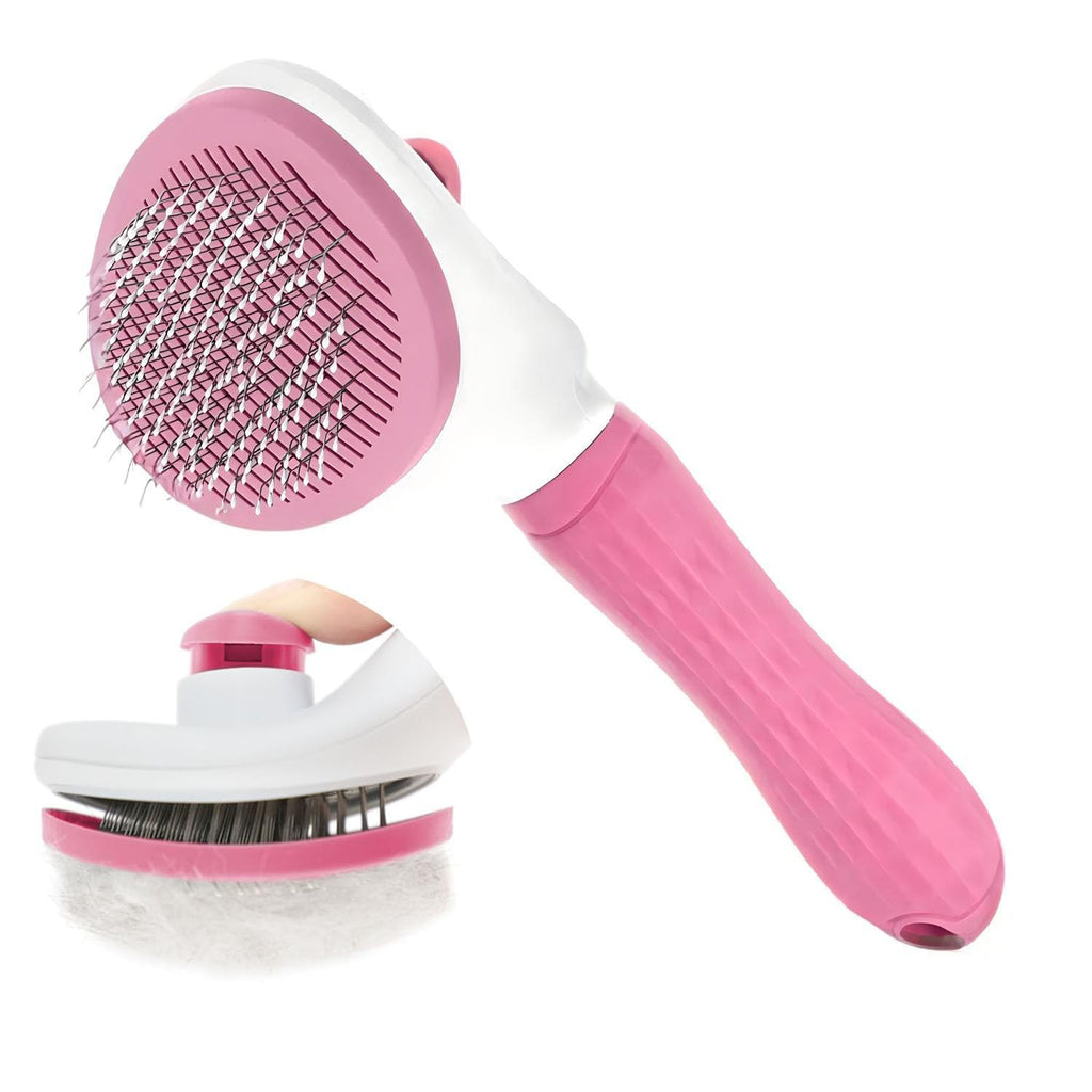 Cat Brushes for Indoor Cats, Soft Silicone Self Cleaning Pet Grooming Brush