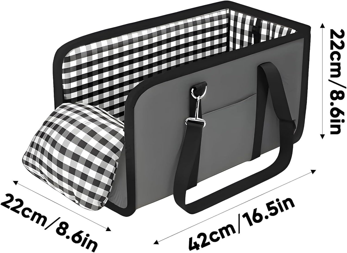 Portable Dog Console Booster Seat – Foldable Armrest Booster for Small Dogs