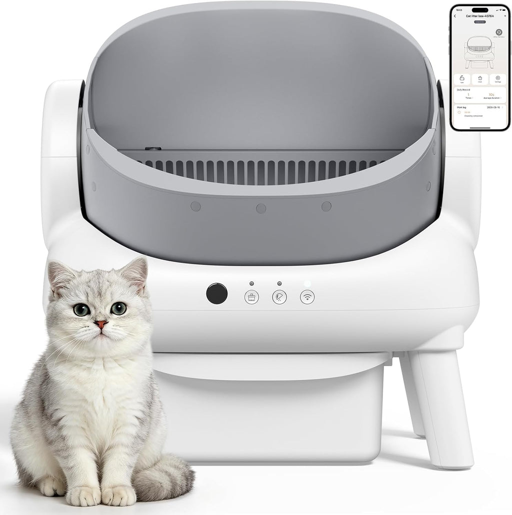 Cumrige Self Cleaning Litter Box, Open Top Automatic Litter Box