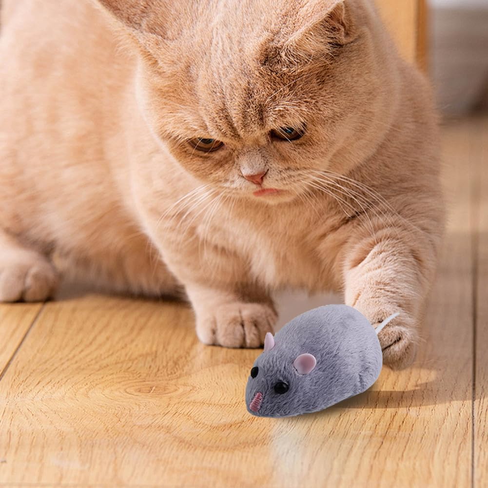 Remote Control Mouse Cat Toy,RC Fake Mouse Toy with Wireless Controller