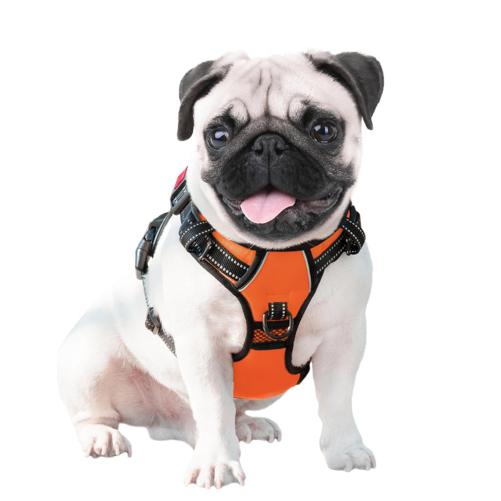 PHOEPET No Pull Dog Harness Medium Reflective Front Clip Vest with Handle