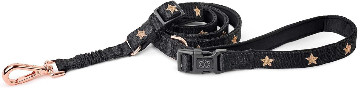 3-in-1 City Dog Leash - Rockstar, Adjustable Bungee Leash - L