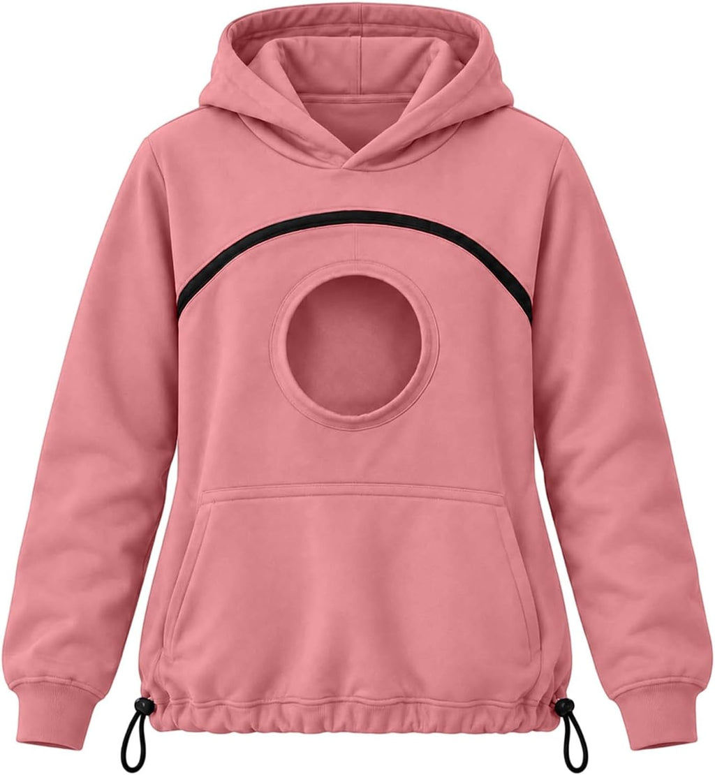 Pet Pouch Hoodie Zipper Front Pocket Cat Dog Carrier Sweatshirt