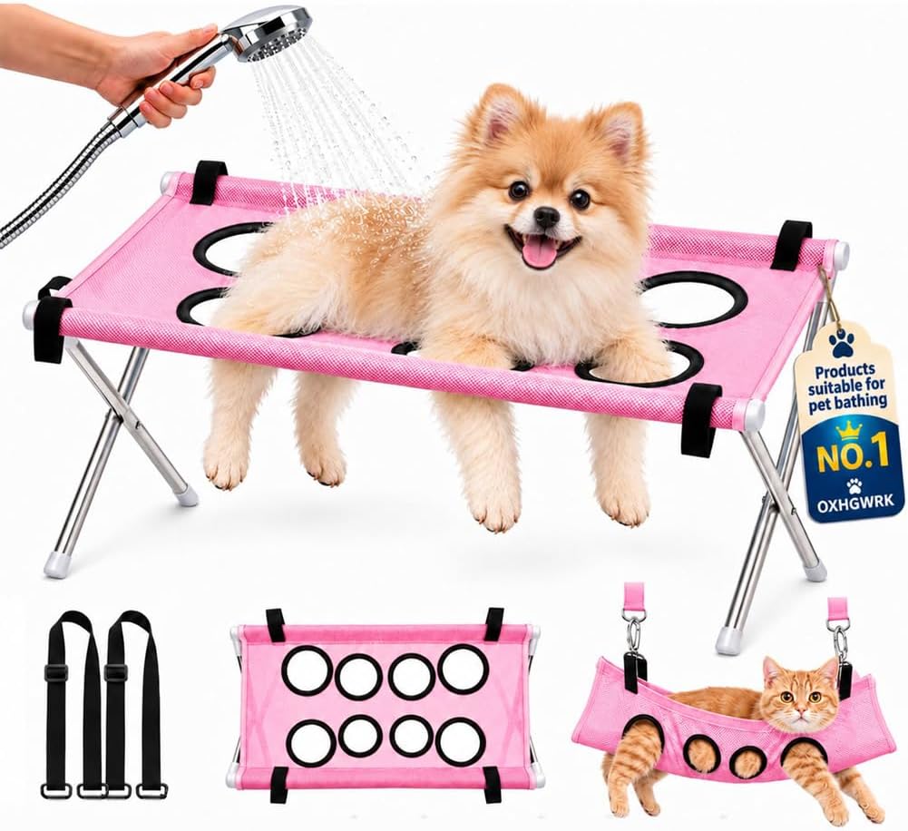 Dog Bath Hammock Grooming Bathing Shower for Pet Washing Cat Small Dogs Station Stand Holder Medium Mesa Plegable para M
