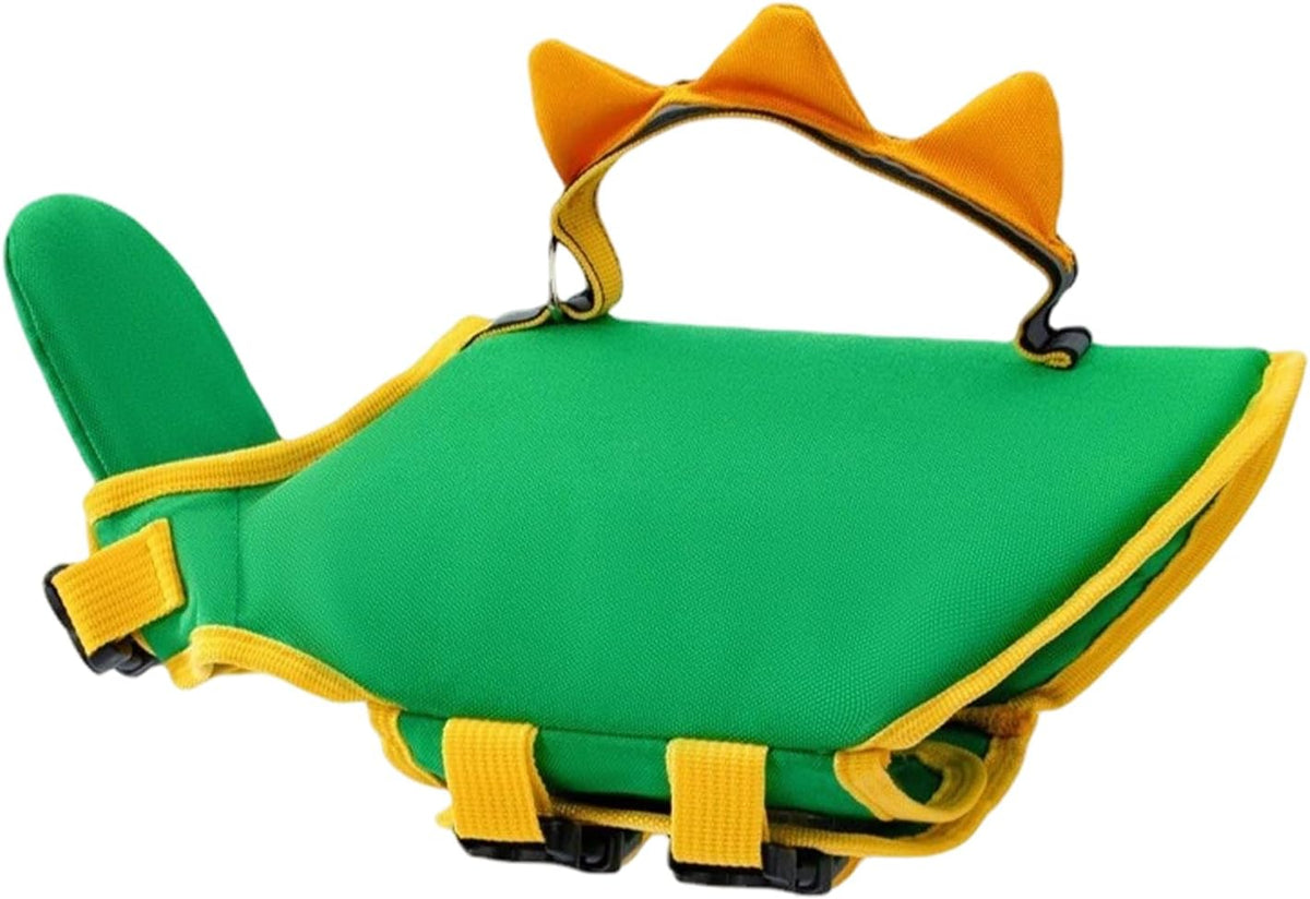 Dog Life Jacket with Chin Float Dinosaur Life Vest for Dogs