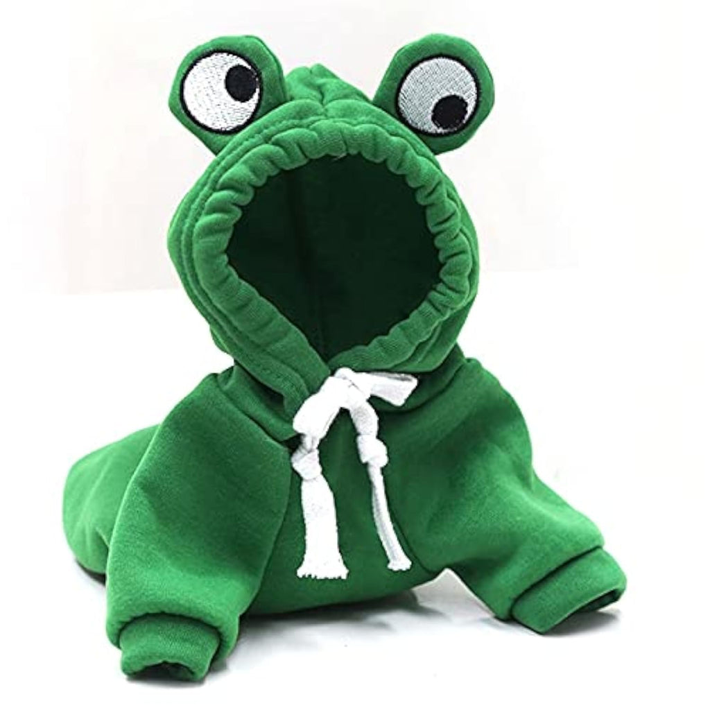 Maruomiki Warm Dog Hoodie Clothes Fleece Lined Winter Cute Coat, Frog S