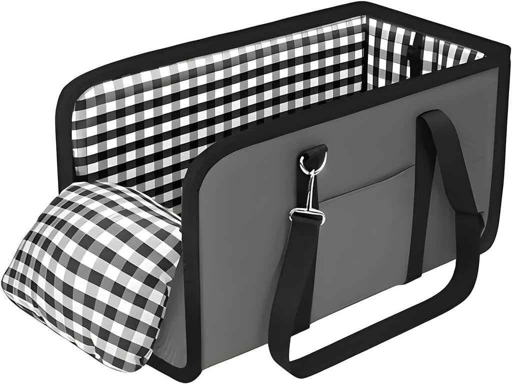 Portable Dog Console Booster Seat – Foldable Armrest Booster for Small Dogs