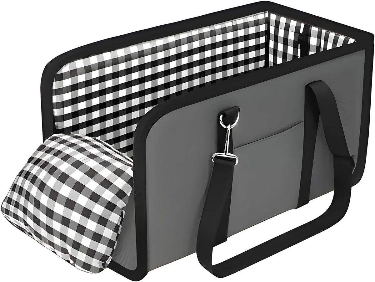 Portable Dog Console Booster Seat – Foldable Armrest Booster for Small Dogs
