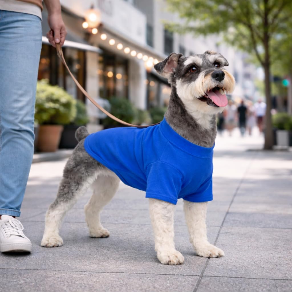 Lovelonglong Pet Clothing Dog Costumes Basic Blank T-Shirt Tee Shirts for Large Dogs Blue XXXXL