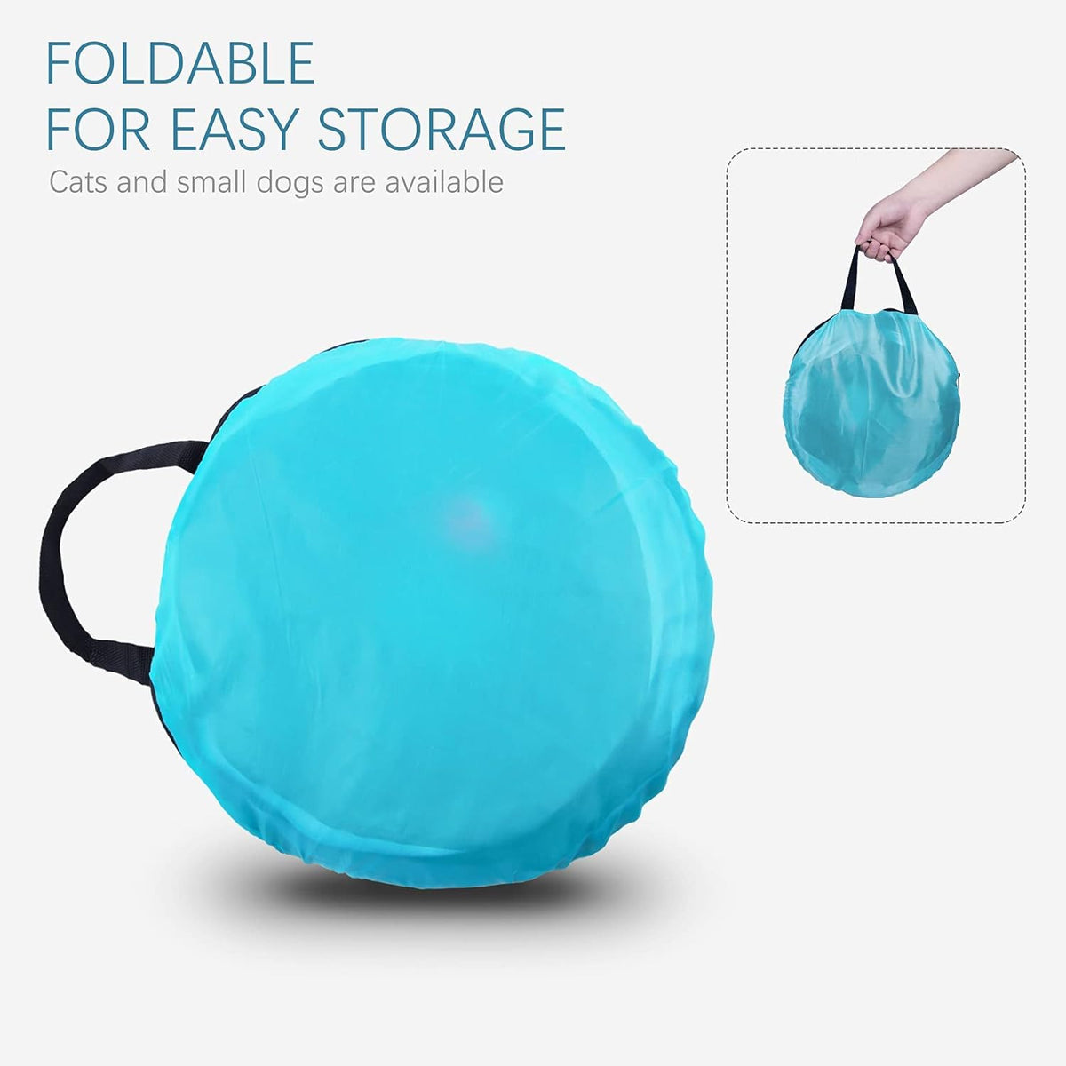 EGETOTA Cat Tunnel for Indoor Cats Large, with Play Ball S-Shape 5 Way Collapsible Interactive Peek Hole Pet Tube Toys, 