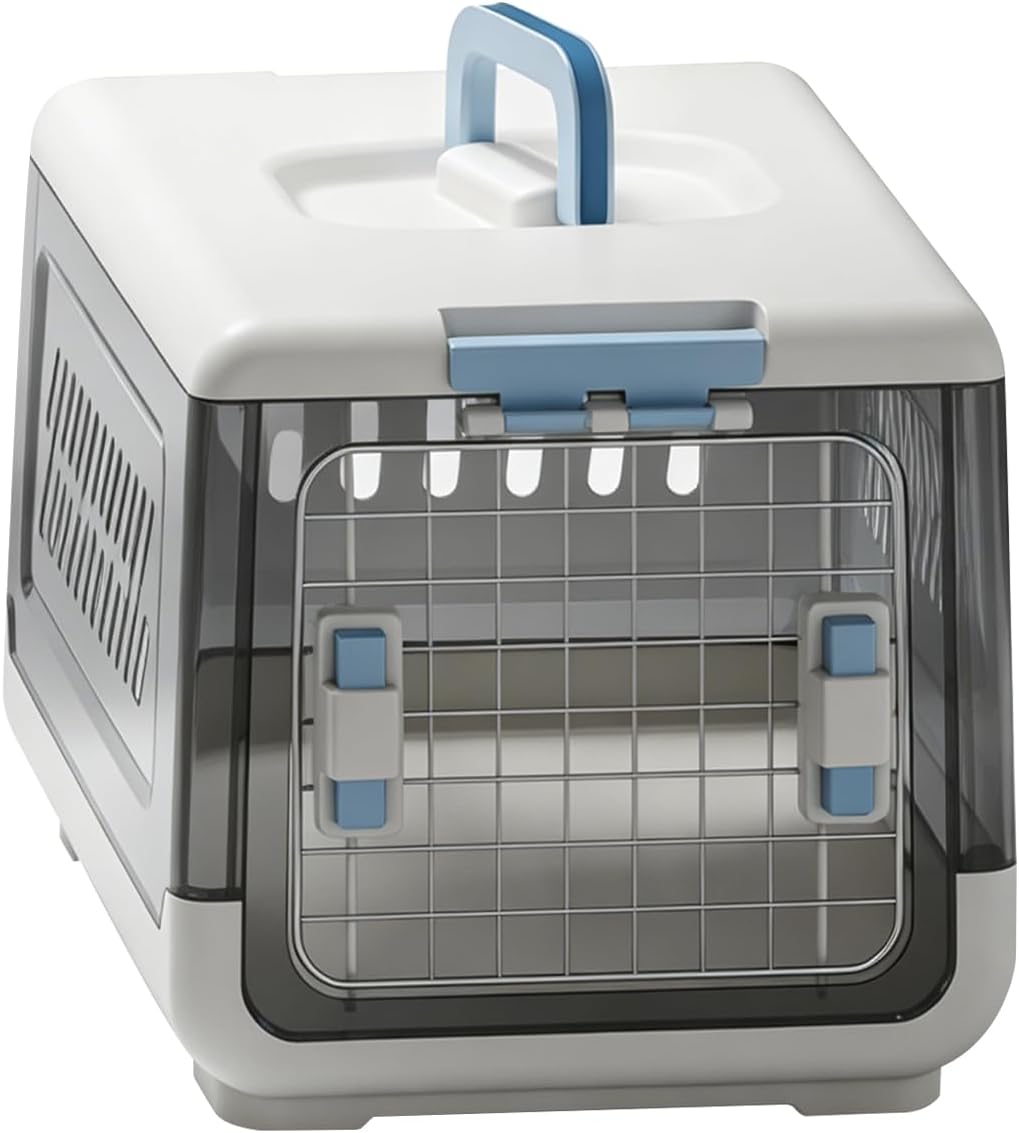 Airline Approved Hard Pet Carrier for Cats & Small Dogs – 20" Travel Crate with Metal Front Door, Top Handle, Secure Loc