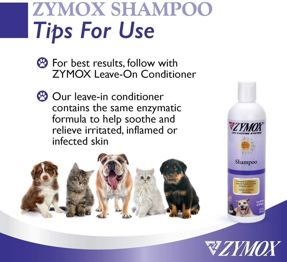 PET King Brands ZYMOX Shampoo for Dogs and Cats, 12oz