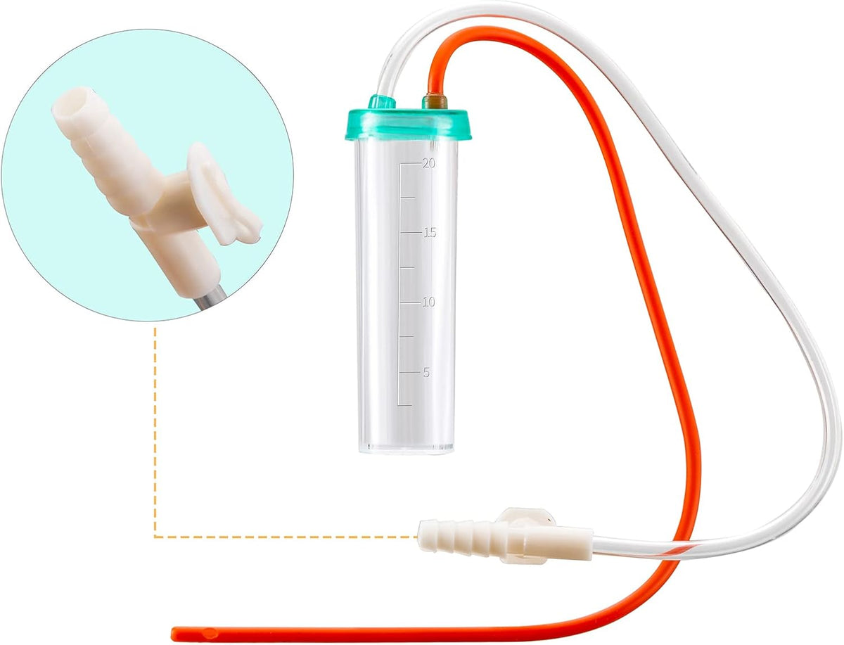 Newborn Puppy Kitten Small Animal Sterile Mucus Extractor Suction Catheter, Animal Kid Puppy Kitten Tube Feeding Kit 8 F