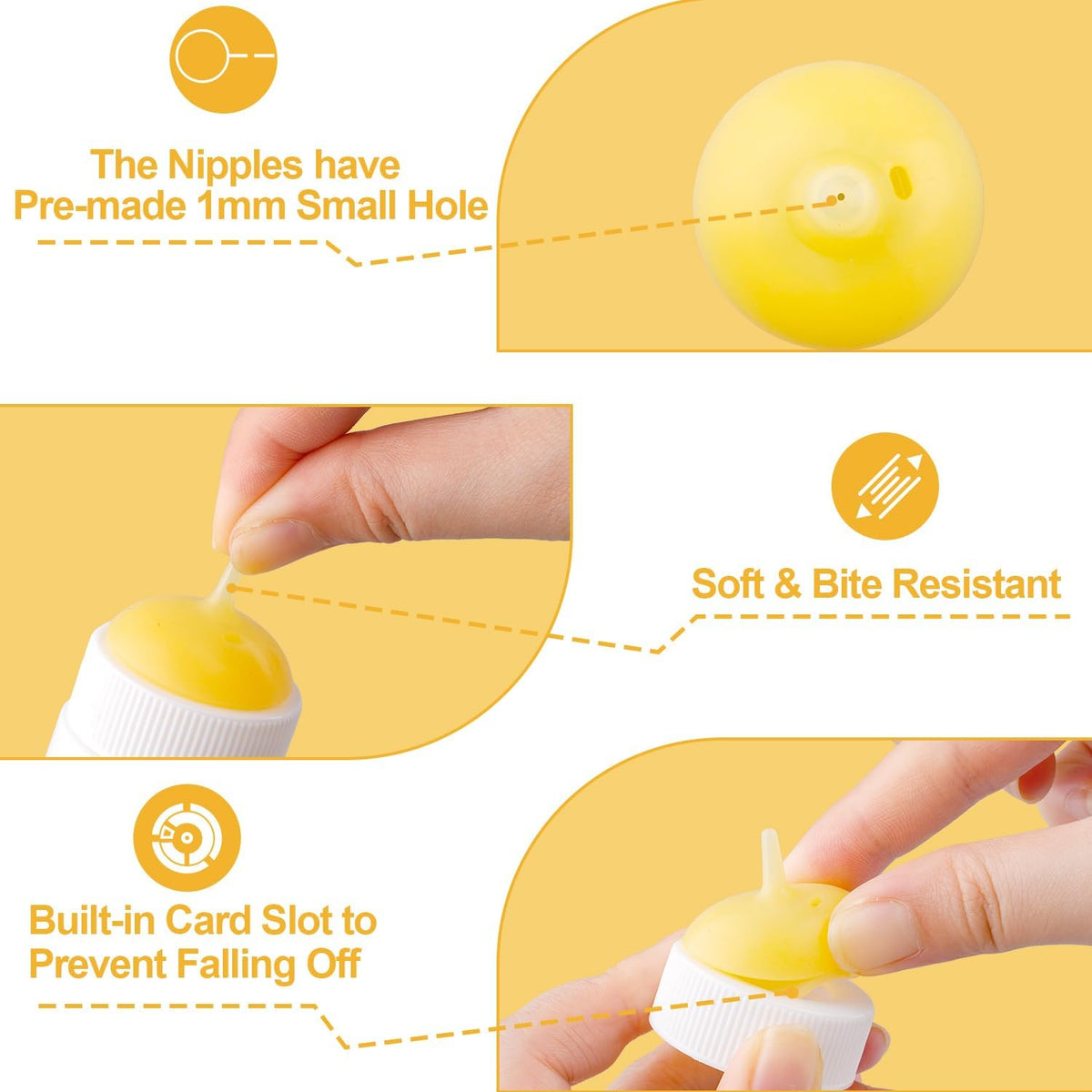Kitten Nursing Nipple with Syringe, Wide Mouth Angled Puppy Feeding Bottles, with Ventilation Valve Resistant Tearing fo
