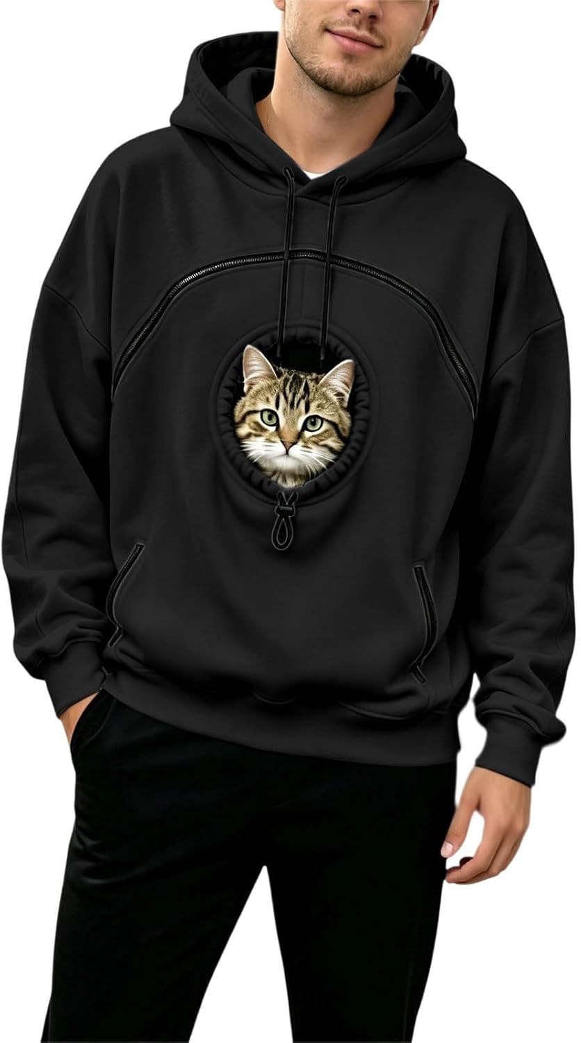 Pet Pouch Hoodie Cat Hoodie with Pouch Pull Pocket for Dogs