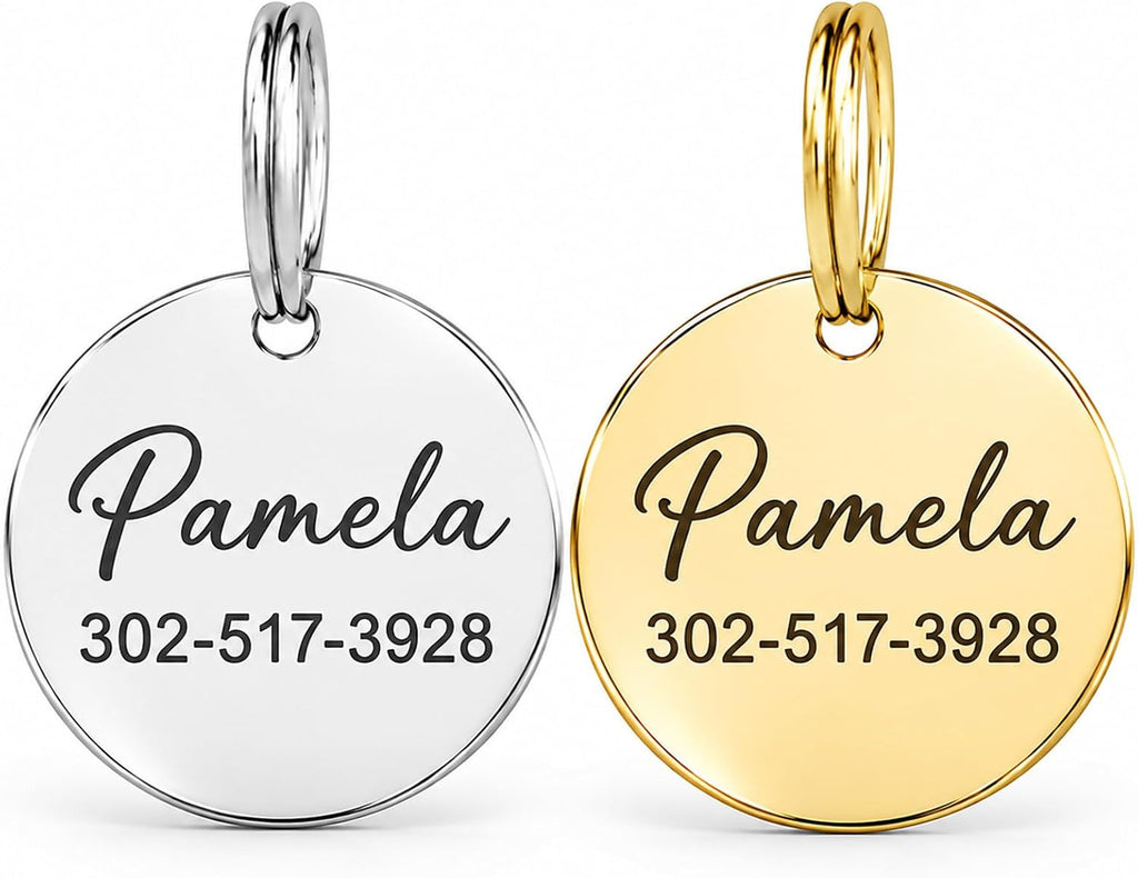 Pet ID Tags, Personalized Dog Tags and Cat Tags with Any Name and Number