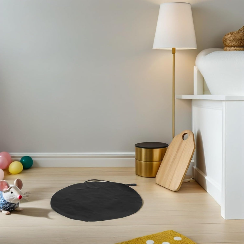 PET Heating Pad Winter USB 5V/2A round Black for Cat Beds