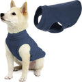 Gooby Stretch Fleece Vest Dog Sweater, Indigo Blue, Medium