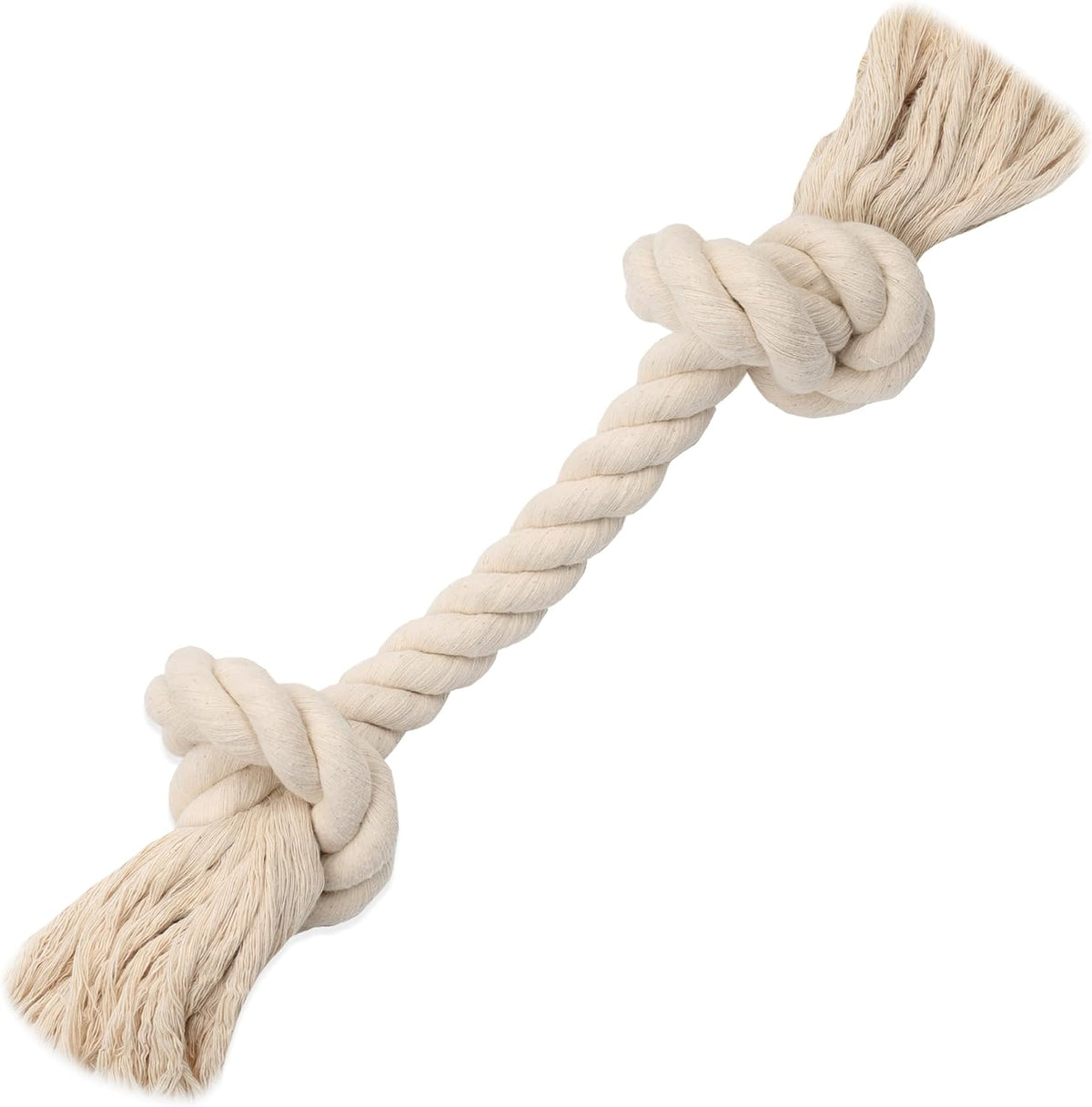 Barida Natural White Cotton Tough Dog Rope Toy for Medium & Large Dogs. Non Toxic and Premium Rope Toys for Dogs.