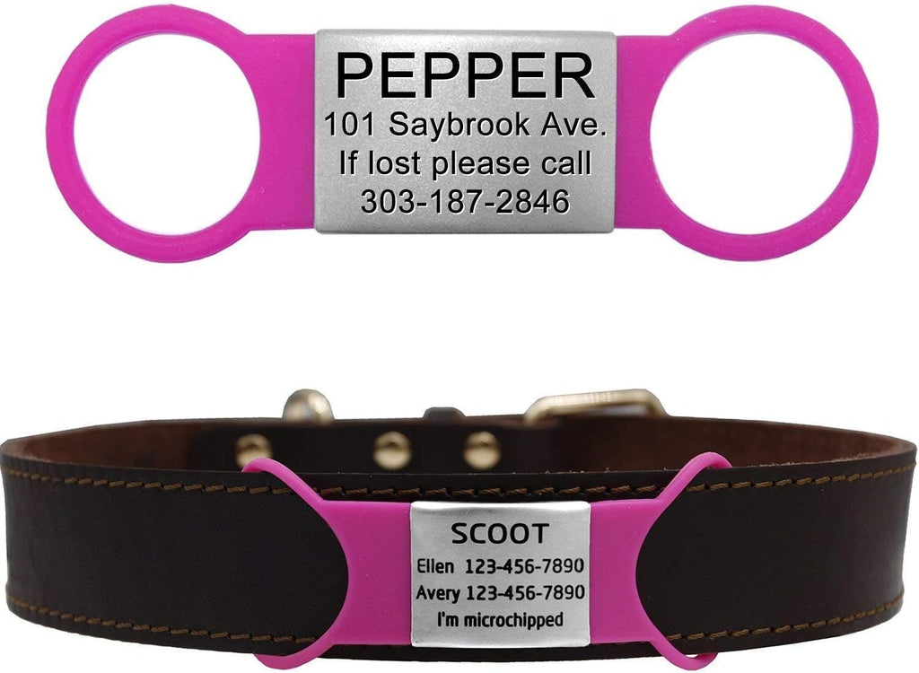 Personalized Silent Slide On Puppy Dog Cat ID Tags