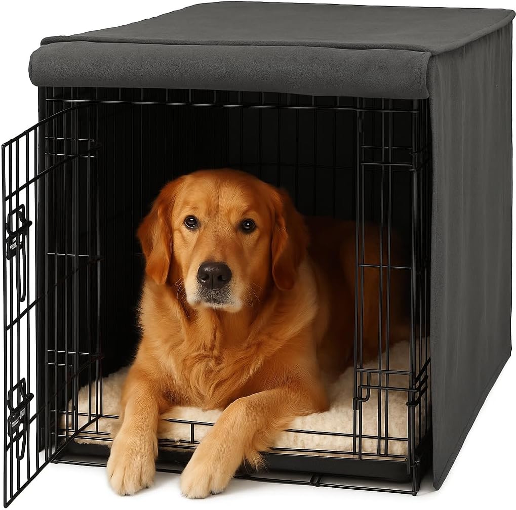 Friends Forever Metal Dog Crate Cover – 36.75" L x 23.75" W x 25" H