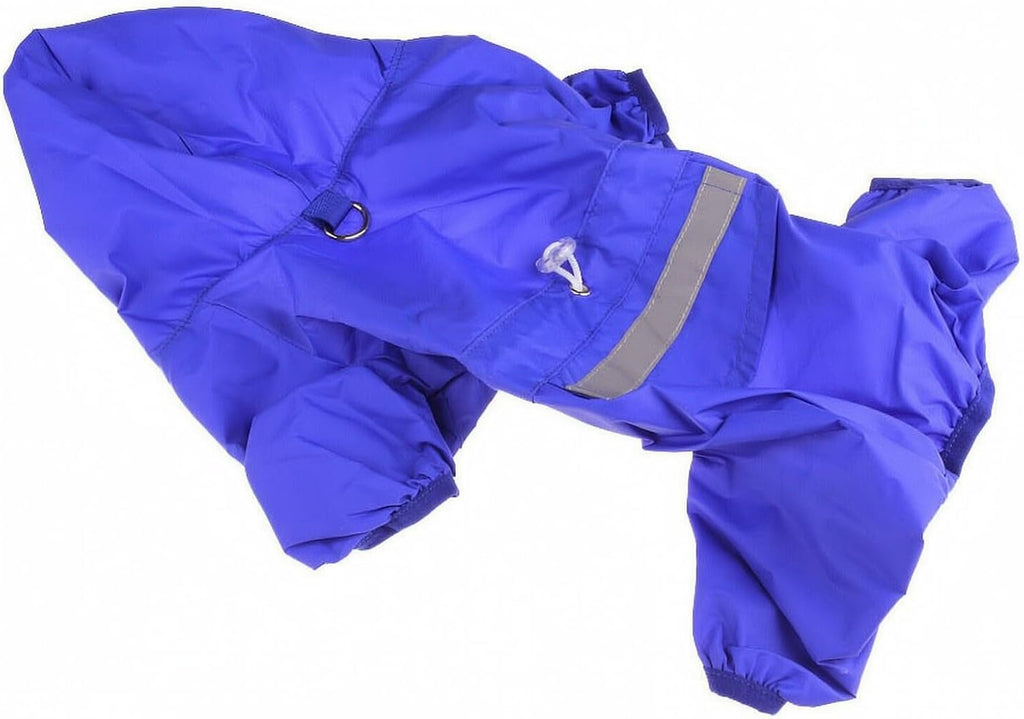 Four-Legged Dog Raincoat Reflective Hooded Dog Raincoat Water-Resistant Pet Clothing for Wet Weather Outings, 5XL