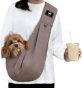 Dog Sling Carrier for Small Dogs up to 15 lbs, Hands-Free, Size L