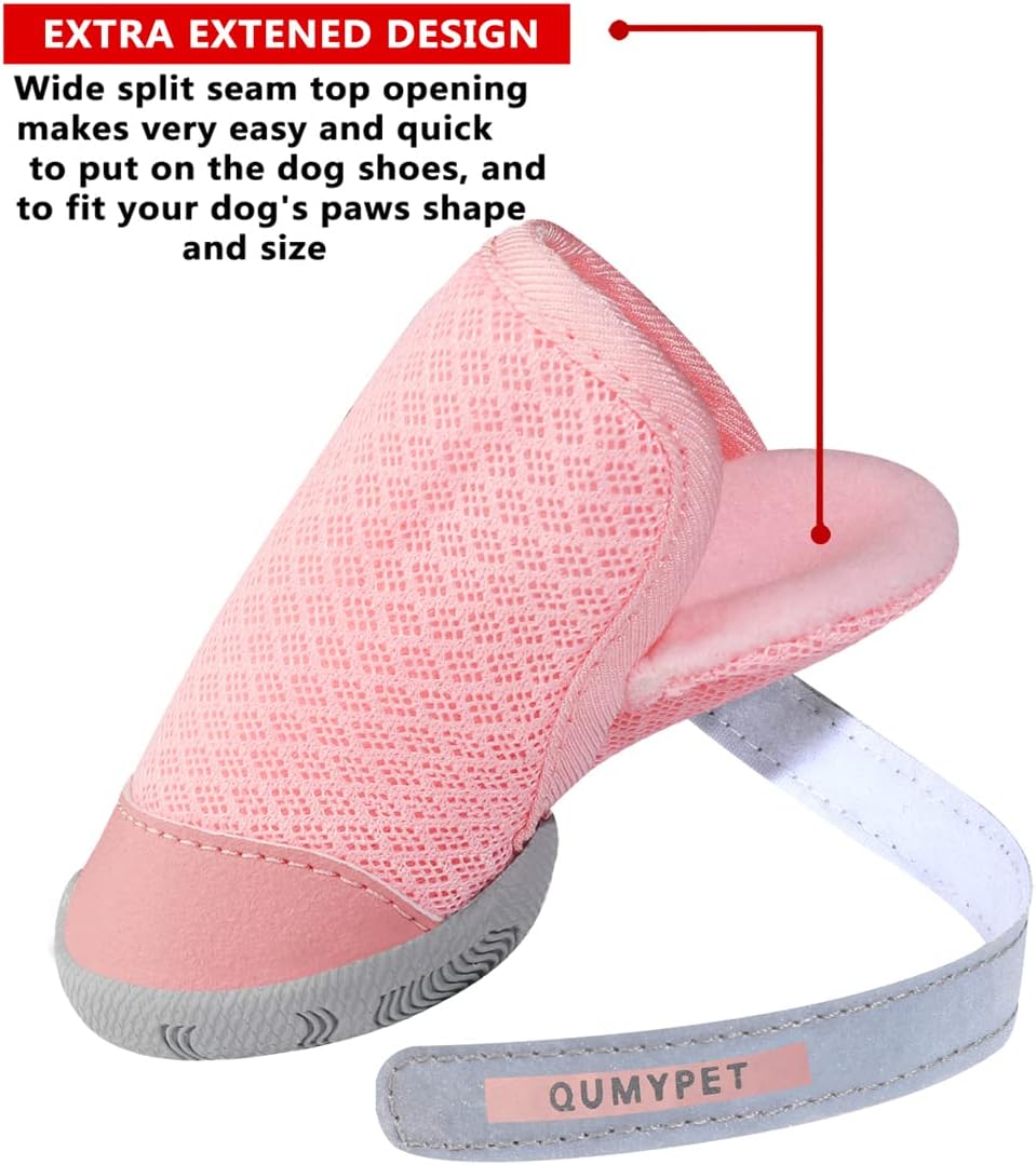 QUMY Dog Shoes for Small Dogs Hot Pavement Puppy Dog Boots & Paw Protectors