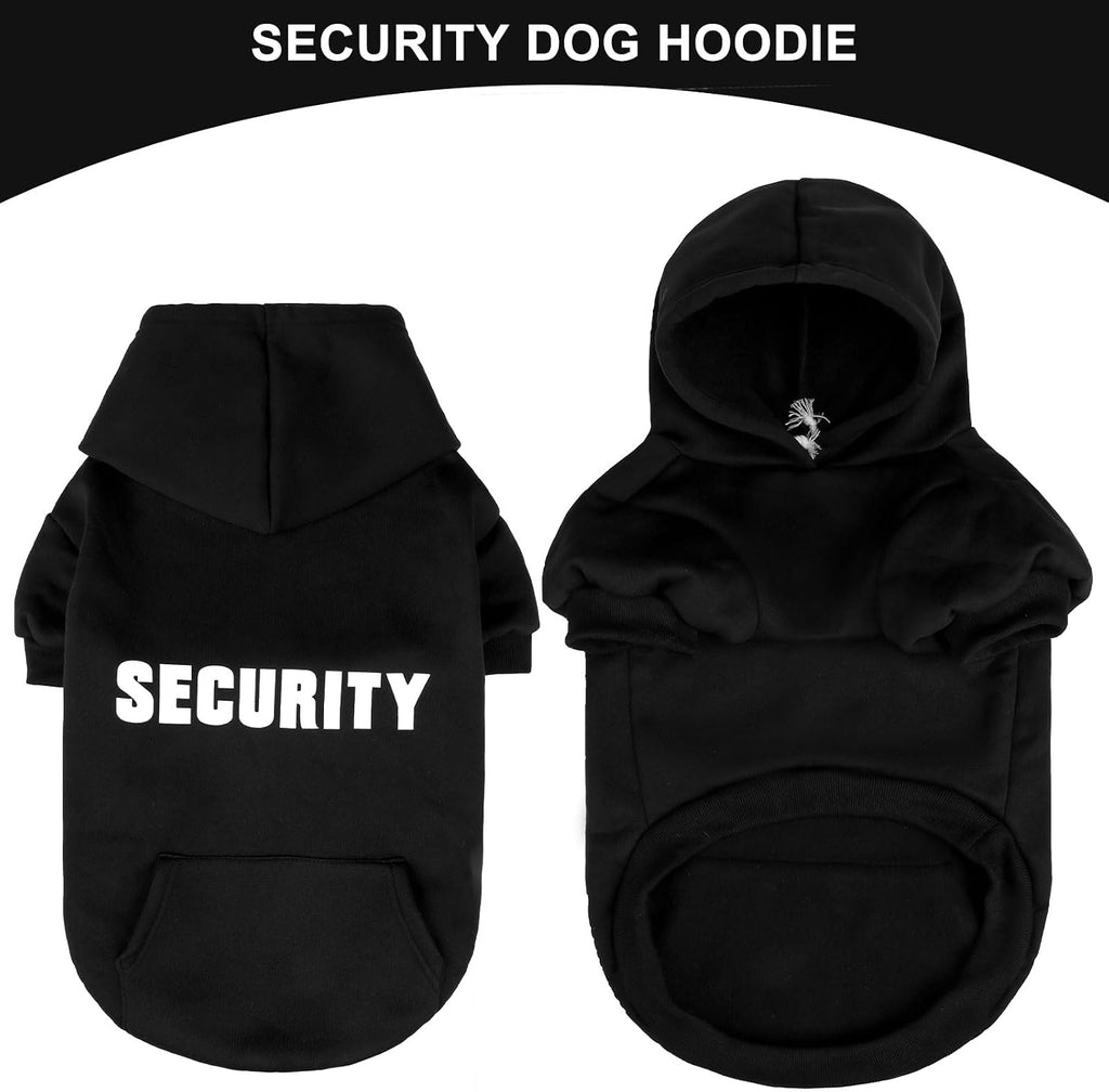 Security Dog Hoodies,Soft & Warm Dog Sweatshirt,X-Large
