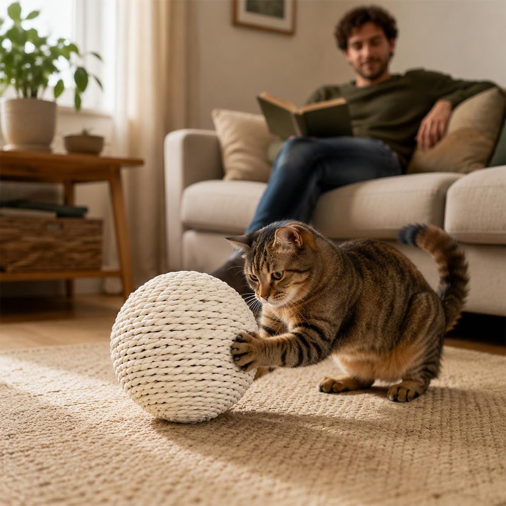 4 Inch Sisal Cat Toy Ball for Indoor Cats