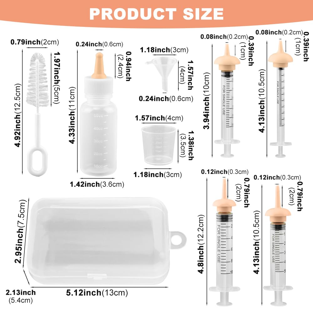 NOVYQREN Pet Nursing Kit for Newborn Puppies, Kitten & Small Animals