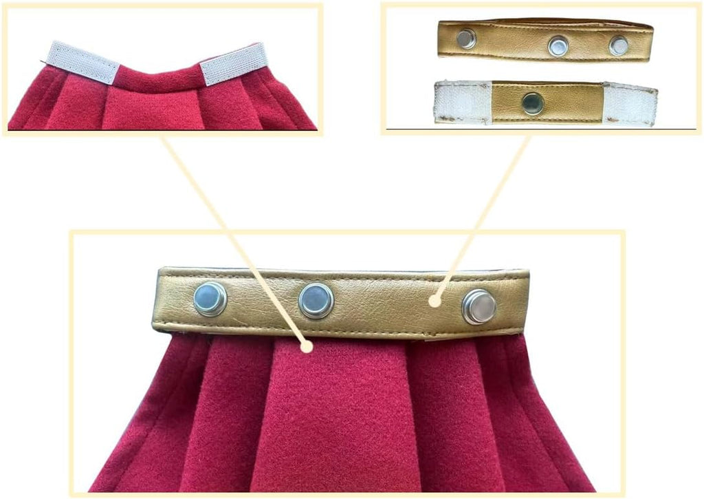 Dog Superhero Cape Costume, Red with Gold Star, S