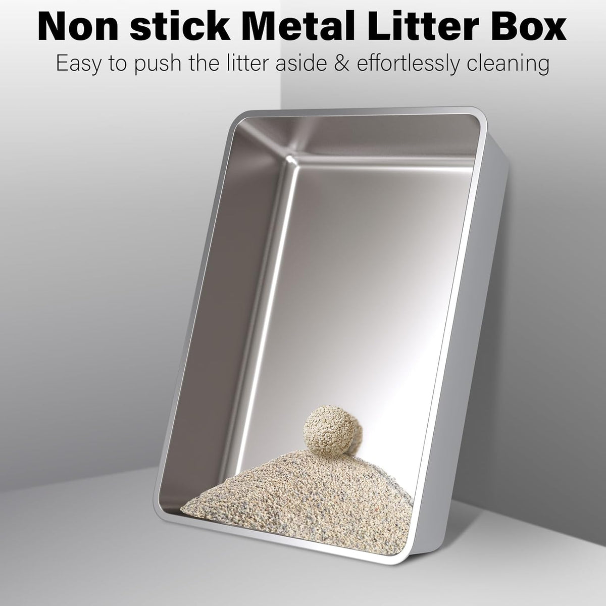 XXXL Stainless Steel Cat Litter Box -Extra Large Metal Litter Box