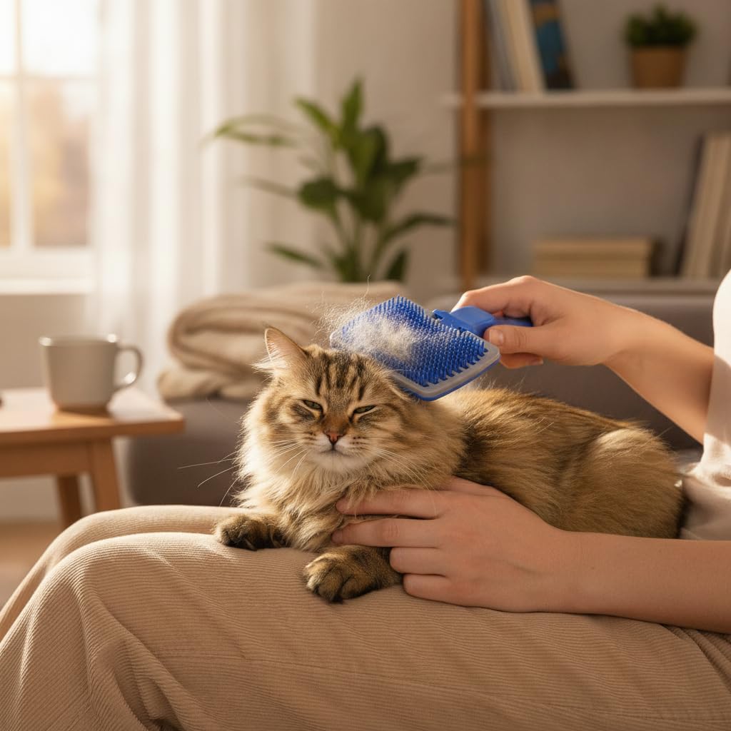 Pet Grooming Brush, Self-Cleaning Hair