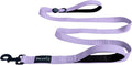 ShawnCo Dream Walk Dog Leash (Icy Lilac,M/L 6FT w/ 2 Handles)