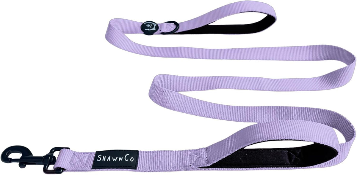 ShawnCo Dream Walk Dog Leash (Icy Lilac,M/L 6FT w/ 2 Handles)