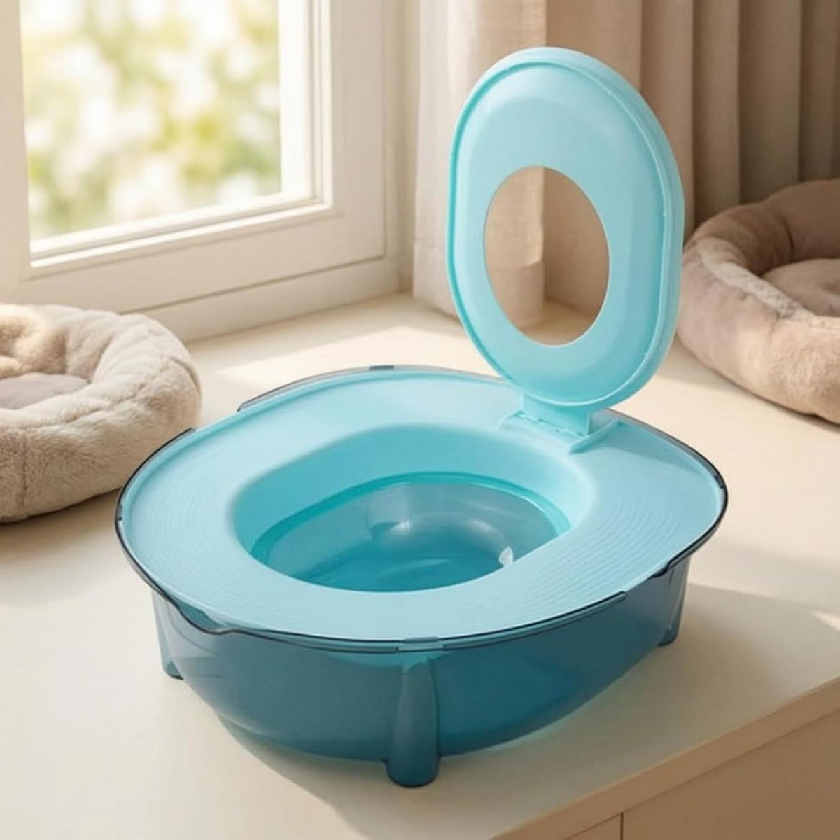 Anti- Feline Waste Tray, Blue
