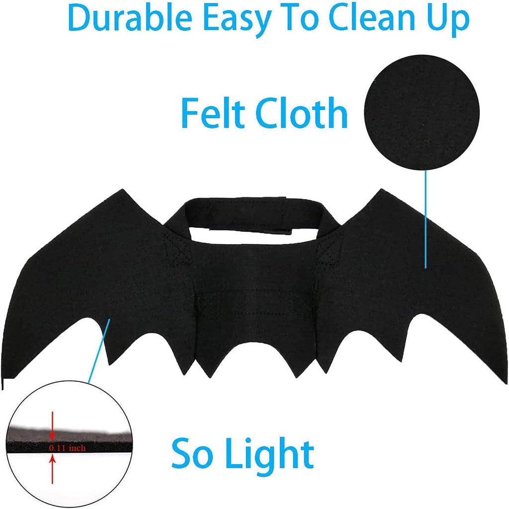 Pet Costumes Bat Wings for Puppy and Cat Halloween Dog Costumes Party Cosplay Decoration Black Apparel for Cat Small Dog