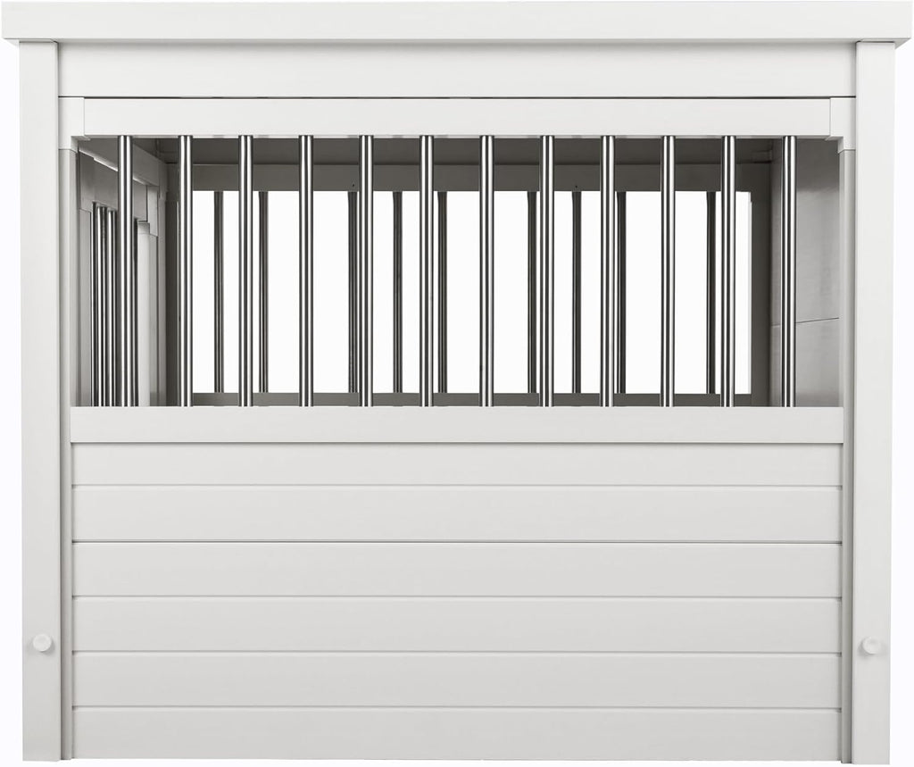 New Age Pet® ECOFLEX® Medium Furniture Style Dog Crate & End Table, White