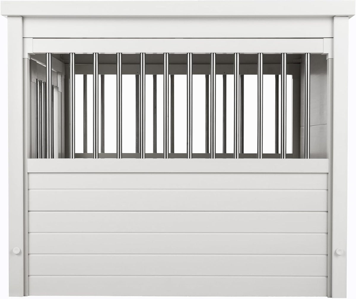 New Age Pet® ECOFLEX® Medium Furniture Style Dog Crate & End Table, White