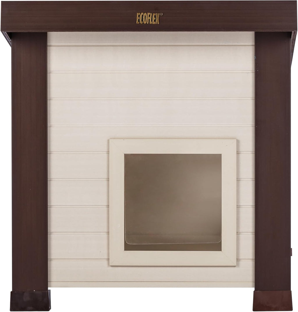 New Age Pet® ECOFLEX® Albany Outdoor Cat House, Maple/Brown