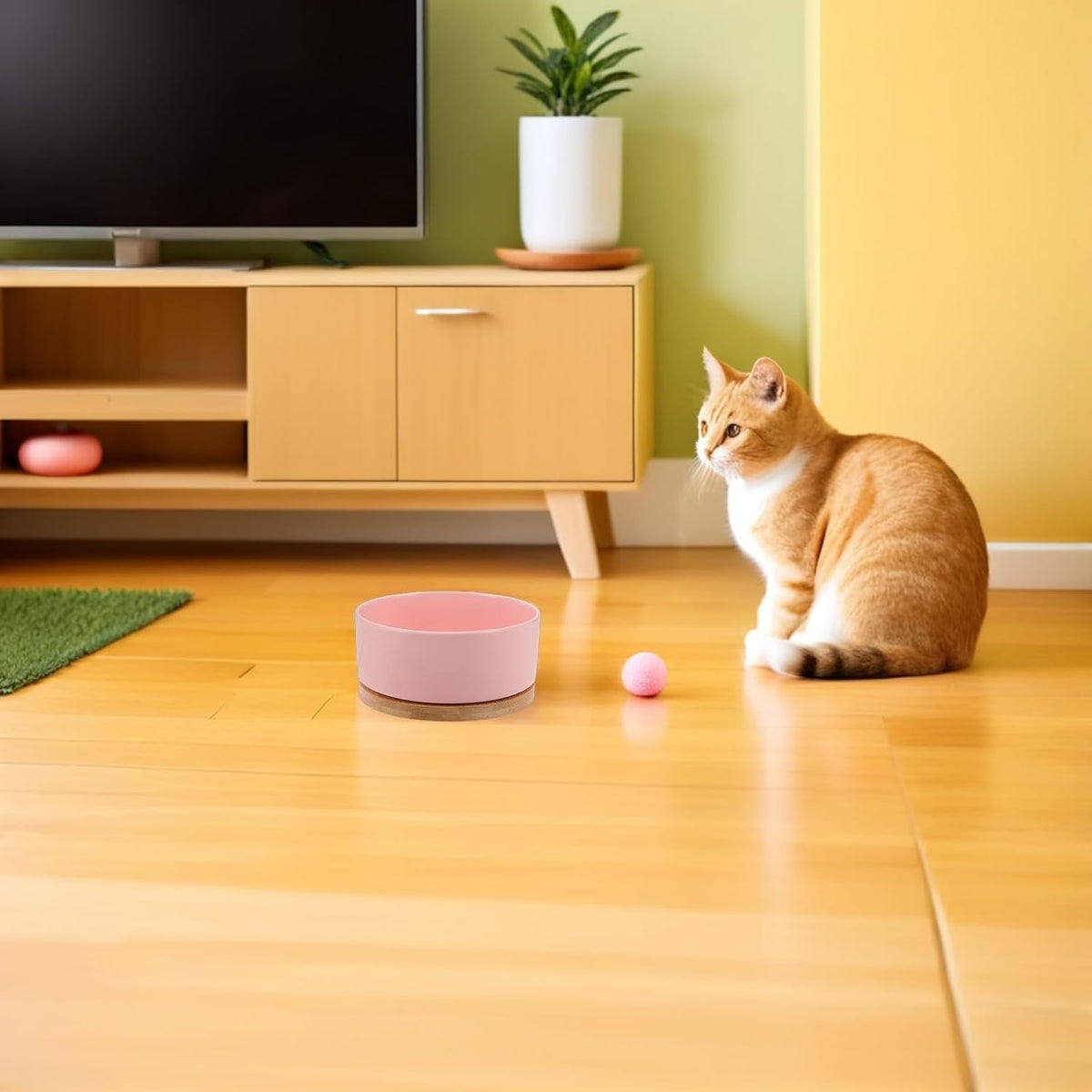 Heated PET Bowl 350ml USB Ceramic Water Dish for Cats Dogs