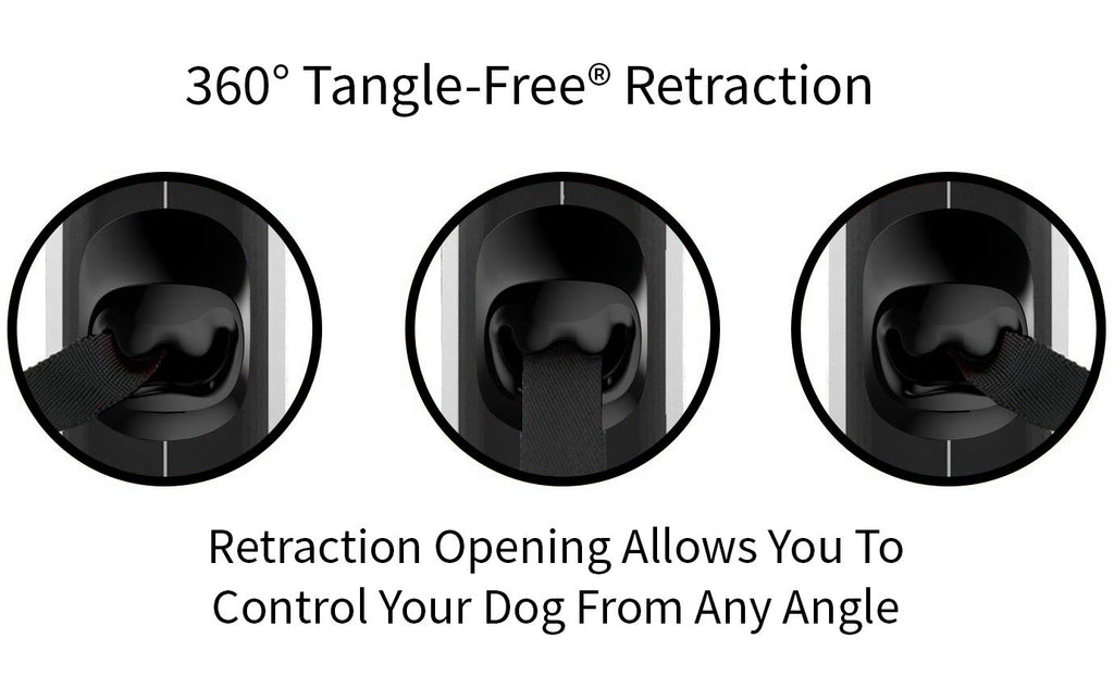 TUG Original Retractable Dog Leash, 16 ft (Medium, White)