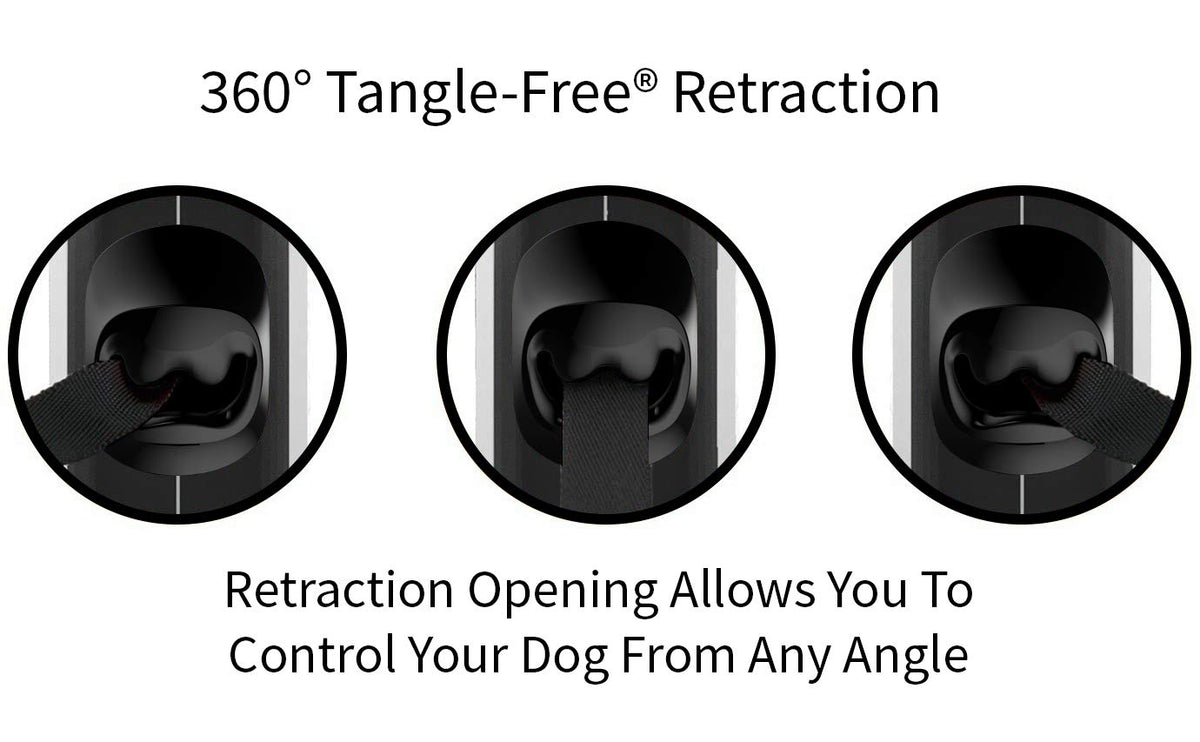 TUG Original Retractable Dog Leash, 16 ft (Medium, White)