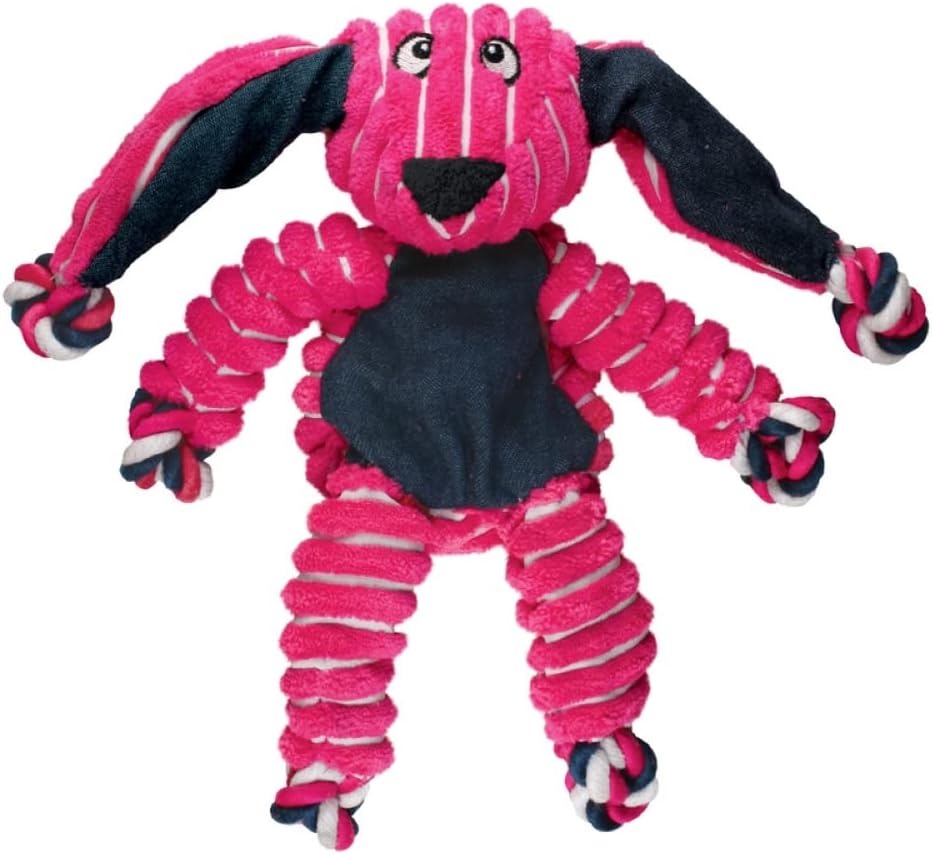 KONG Floppy Knots Rope and Plush Dog Toy, Fox, Medium/Large