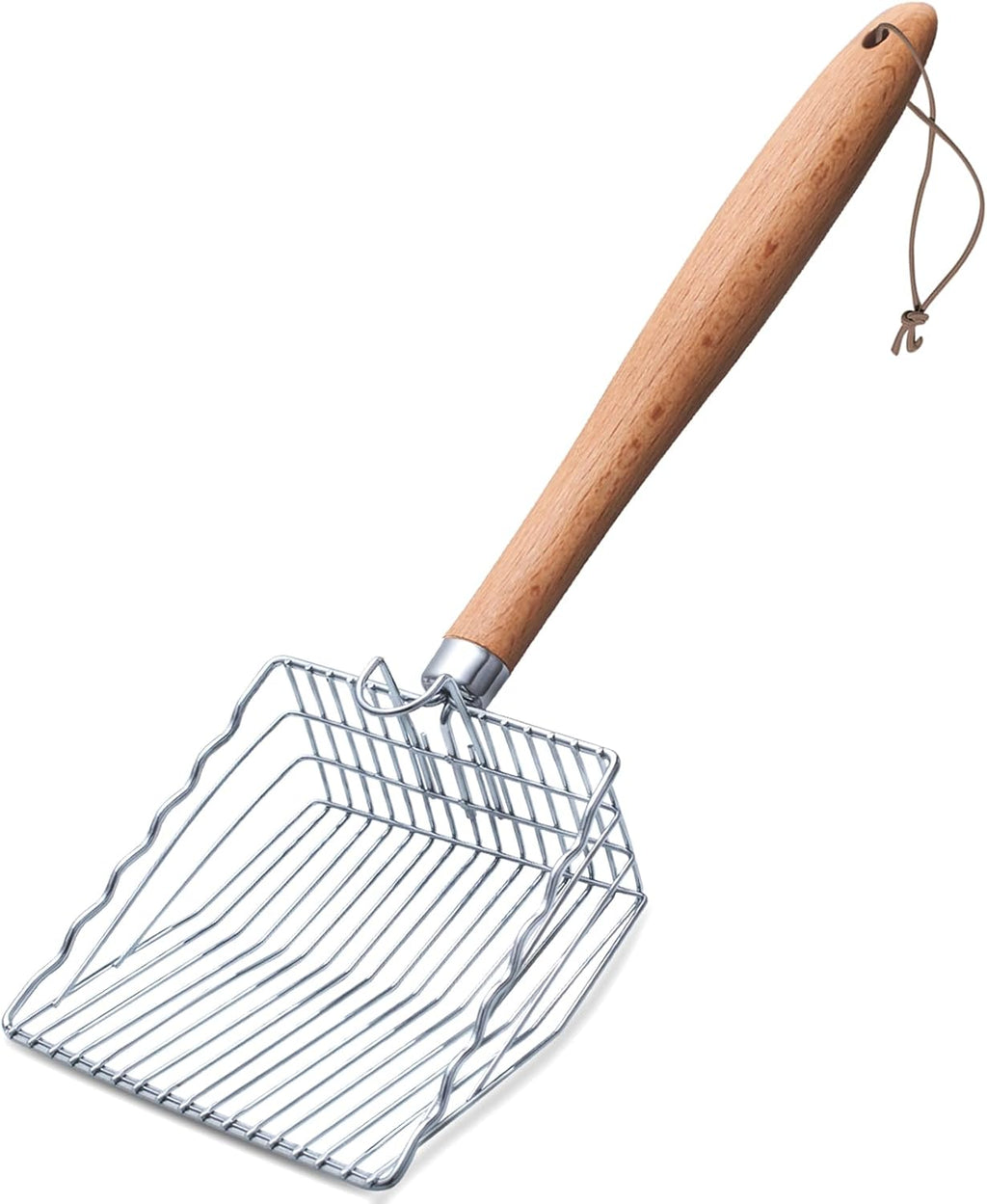 Cat Litter Scoop, Stainless Steel Kitty Metal Scooper with Hook and Hole