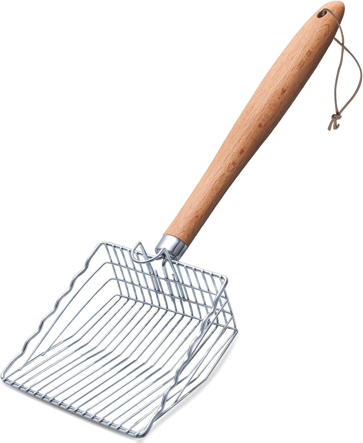 Cat Litter Scoop, Stainless Steel Kitty Metal Scooper with Hook and Hole