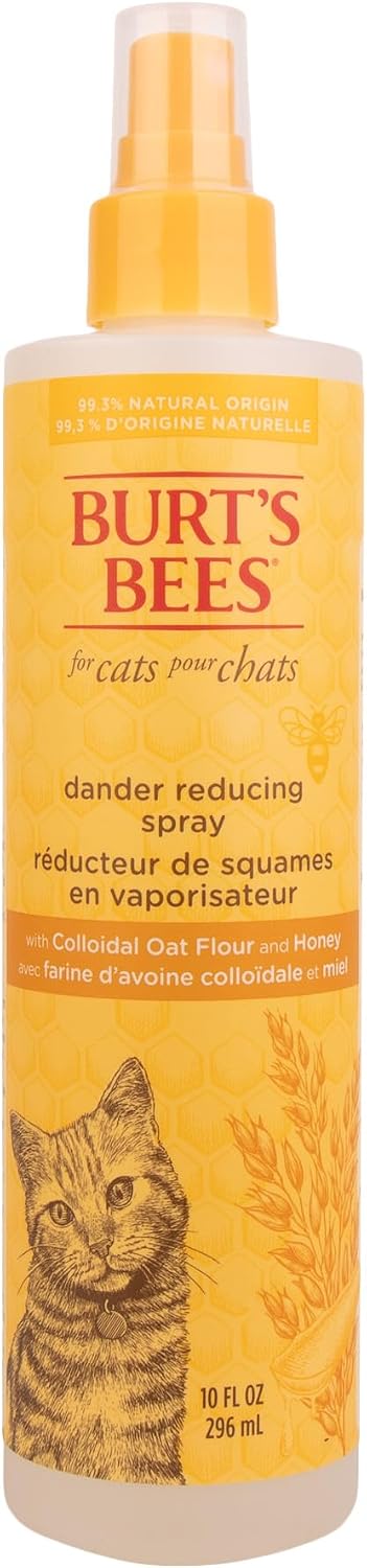 Burt's Bees for Pets Cat Dander Reducing Spray, Oat & Honey, 10 Fl Oz, 2-Pk