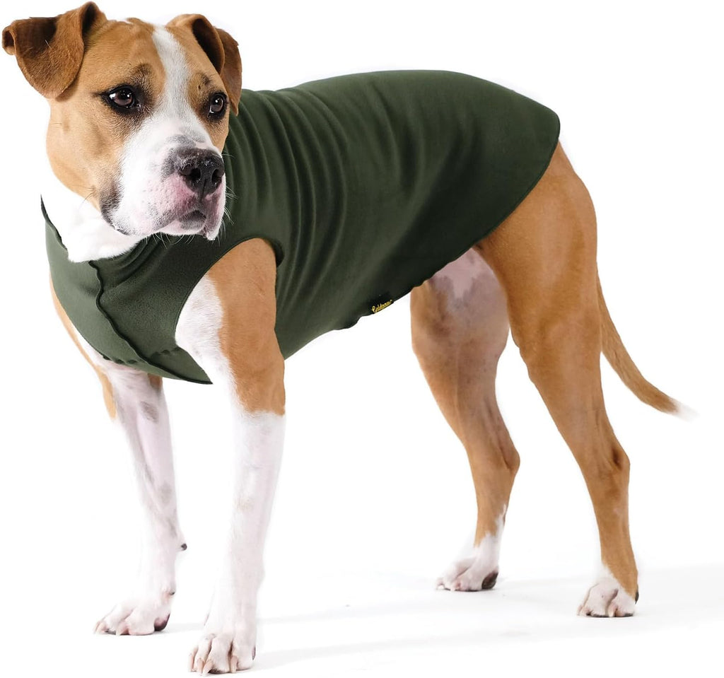 Goldpaw Stretch Fleece Dog Sweater, Red Classic Plaid, Size 8